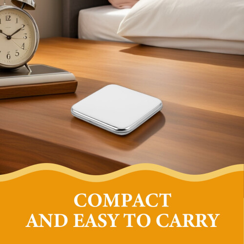 Compact Folding Mirror Silver Dual-Sided with Magnification for on-The-Go Touchups 1