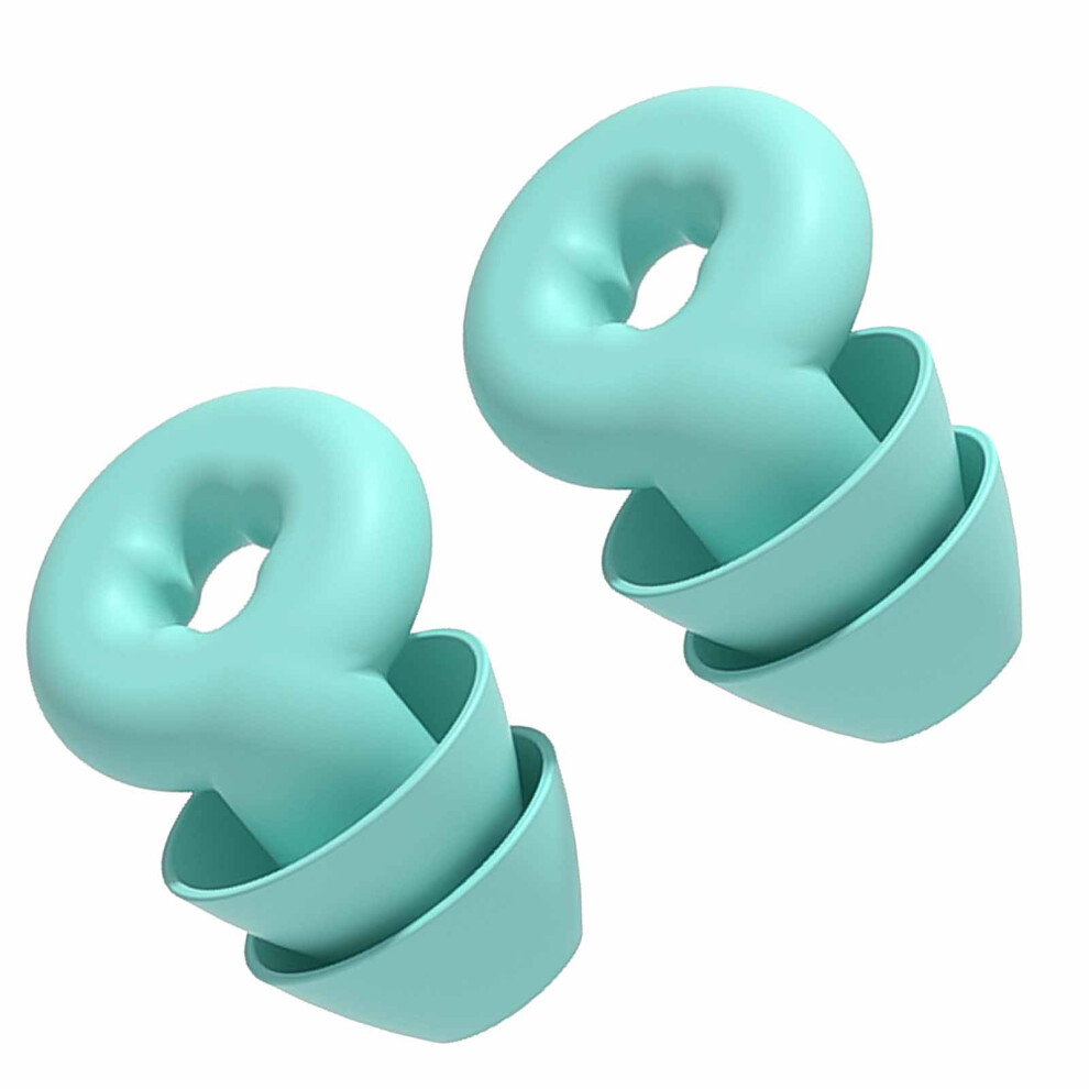Reusable Green Nano Silicone Noise Cancelling Ear Plugs For Sleep & Swimming 4921388016260