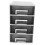 Plastic Multi-Layer Storage Cabinet with Half Transparent Black Drawers for Easy Access 3