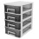 Plastic Multi-Layer Storage Cabinet with Half Transparent Black Drawers for Easy Access 4