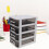 Plastic Multi-Layer Storage Cabinet with Half Transparent Black Drawers for Easy Access 5