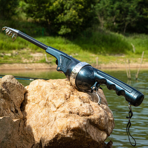 Folding Telescopic Fishing Rod with Reel Arm 2