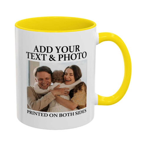 Κούπα καφέ Diy Photo Custom 11oz Εξατομικευμένη κεραμική κούπα διπλής όψης, κατάλληλη για 1
