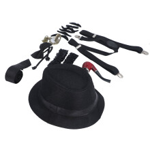 1920s Gangster Hat and Accessories