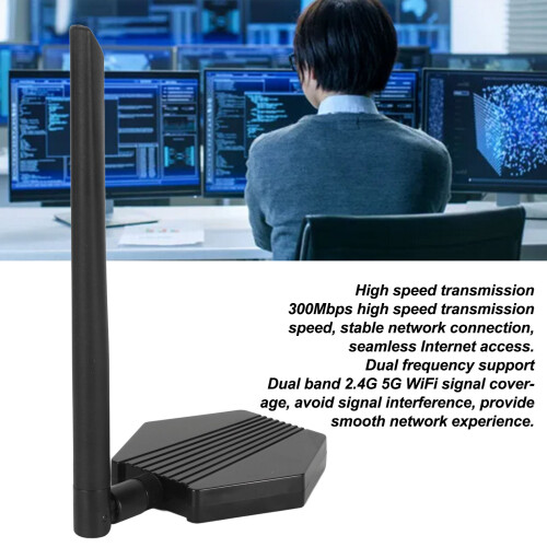 USB External Antenna 300Mbps Dual Band 2.4G/5G WiFi 2