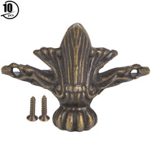 Vintage-Eckenschutz aus Bronze für Schmuckkästchen aus Holz, dekorative Füße für antike Vintage-Schachteln mit robusten Beinen aus