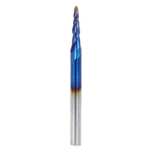 Solid Carbide Ball Nose End Mill2Flutes CNC Router Bits Nano Blue Coating Industrial Quality Side Milling Finish Machining3D Carving High Strength