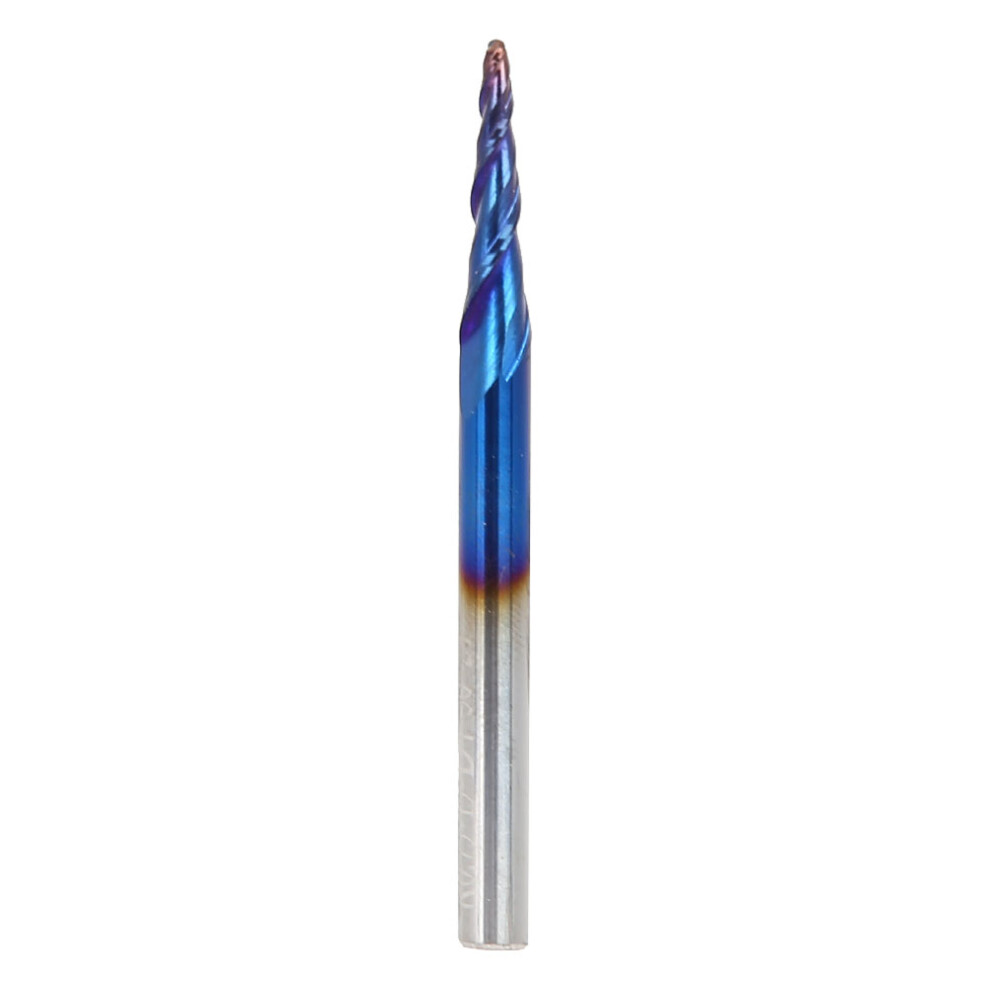 Solid Carbide Ball Nose End Mill2flutes Cnc Router Bits Nano Blue Coating Industrial Quality Side Milling Finish Machining3d Carving High Strength 9180479955443