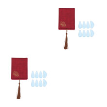 2Sets Widerstandsfähige Guzheng Nägel Aus Nylon Blau Für Profi Spieler