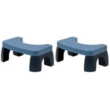 2Stk Badezimmer Fußhocker Kunststoff Antirutsch Toilettenhocker