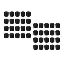 40Stk Schwarze Kunststoff Foosball Endkappen Für Standard Tischfußball
