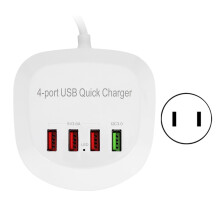 Intelligent Charging Multi USB Tower Hub USB Charging Station Ultra Compact Desktop Power Strip Fast Charging Device With Right Angle Plug Universal