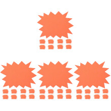 120Stk Neon-Orange Papierpreise Für Einzelhandel Garagenverkauf