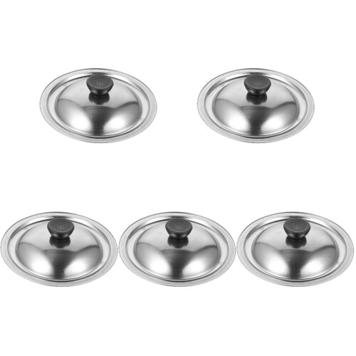 5Stk Robuster Metall Deckel Für Gewürztöpfe Lebensmittelecht Silber
