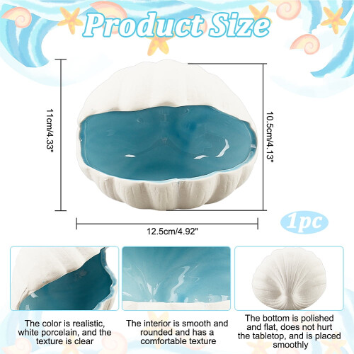 Κεραμικός Δίσκος Κοσμημάτων από Aqua Shell – Θήκη για Δαχτυλίδι, Σκουλαρίκι & 1