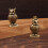 Brass owl statue figurine tabletop centerpiece 7