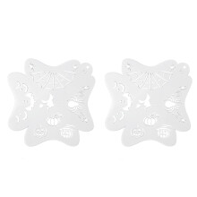Halloween DIY Art Stencil, Wide Application for DIY Art, Hollow Face Body Painting Templates Creative Decorations for Halloween, Durable Flexible