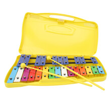 Zwei sichere Schlägel für Xylophon, perfekt gestimmtes Musikinstrument mit farbenfroher, ansprechender Optik, inklusive robustem Koffer,