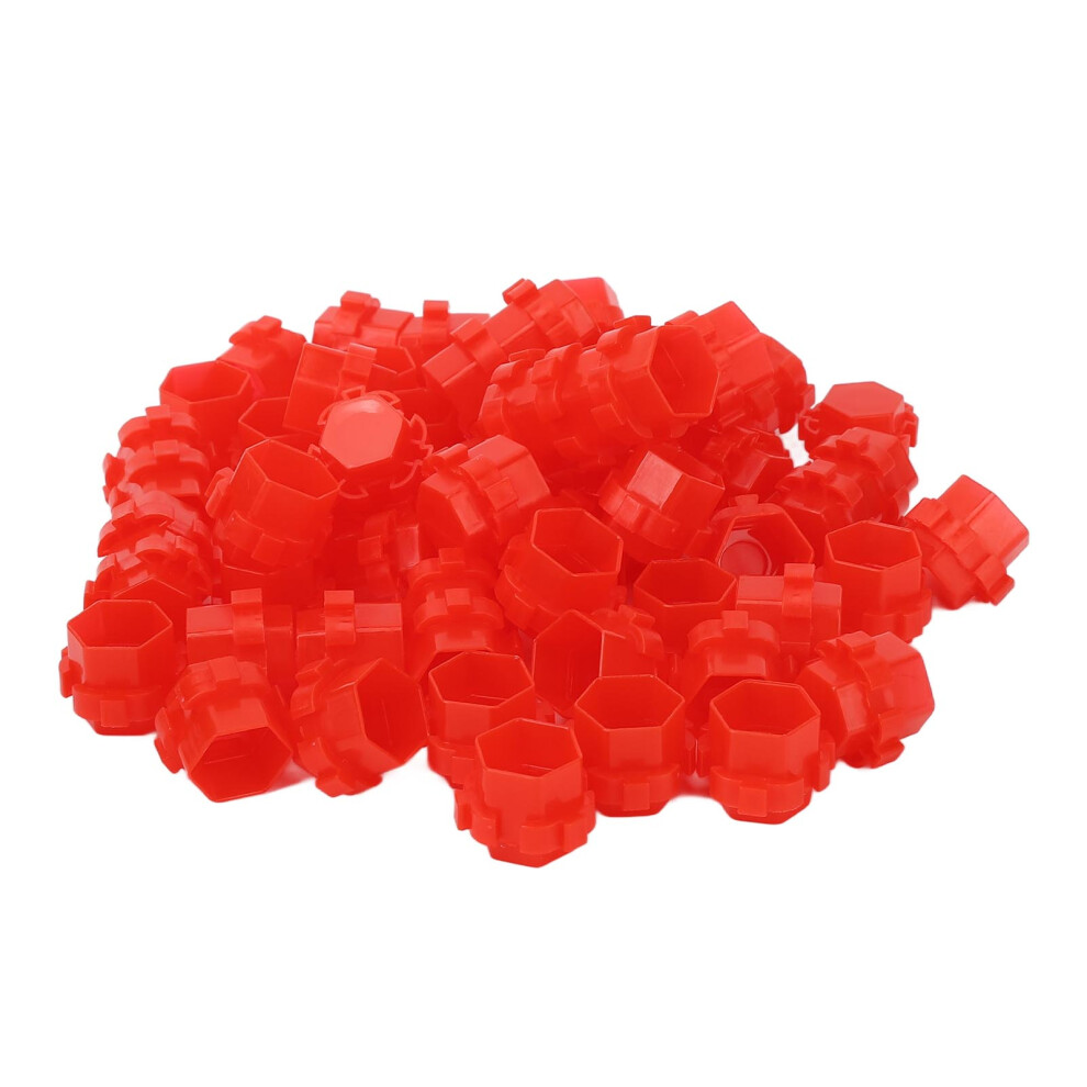 Honeycomb Hexagon Appearance Tattoo Ink Caps, Freely Spliced by Buckles with Anti-Rollover Design, Disposable Waterproof Pigment Holder for Permanent
