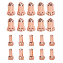 Cutting Torch Nozzles for Plasma Cutting Torch, Plasma Electrodes Fine Craftsmanship Brass Replacement Kit Compatible with PT80IPT80PTM80