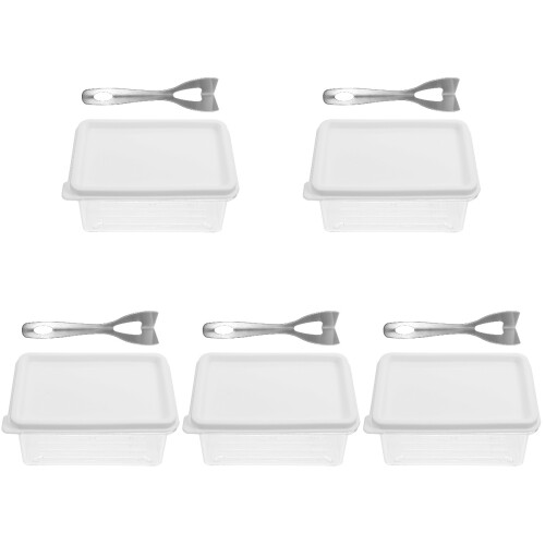 5Ensembles Boîte À Beurre Couteau Couvercle