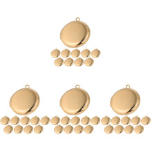 40Pièces Pendentifs Collier Photo Cadre Rond Chic Polyvalent
