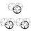 9Pièces Anneaux Wok Remplaçables Fer Multifonction Cuisine 1