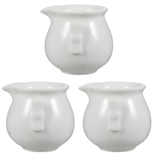 3Pièces À Sauce Blancs En Céramique Robuste Pour Usage