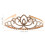 Diadema da donna rosso e oro con cristalli e strass. 5