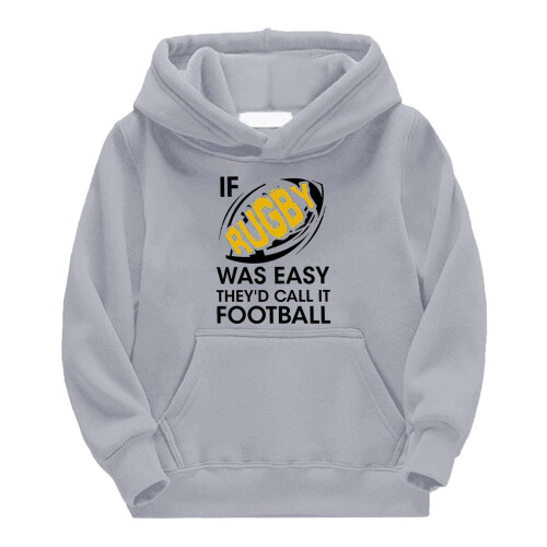 Kids Pullover Hoodie Grey Unisex 11-12 Years 1