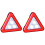 2Pièces Triangle Reflecteur Rouge Portable Pour Urgence 1