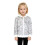 Girls Shiny Baseball Jacket Loose Fit Silver 2