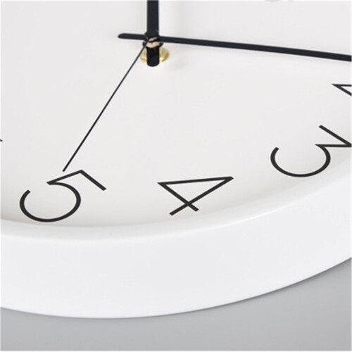 Minimalist White Wall Clock Silent Operation Battery Powered Versatile Design 2