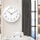 Minimalist White Wall Clock Silent Operation Battery Powered Versatile Design 6