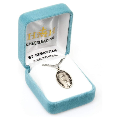Μετάλλιο Saint Cheer από ασήμι 925 με αλυσίδα ροδίου 1