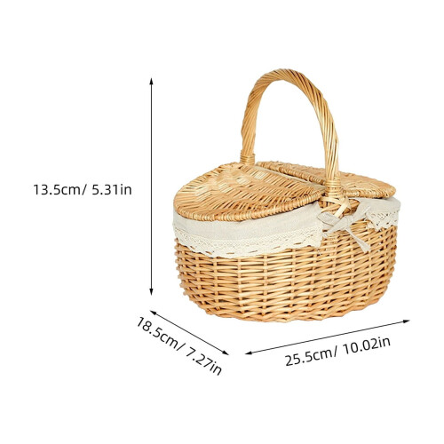 Picknickkorb aus Rattan, 1 Stück 1