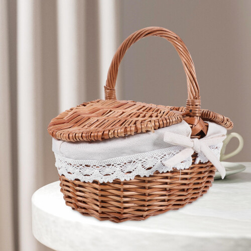 Picknickkorb aus Rattan, 1 Stück 2