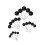 Black foam glitter cake decoration balls set 20 pcs 2