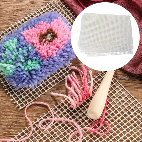 Blank Rug Hooking Mesh DIY Rug Making Tapestry Mesh Craft Sheet (White) 2