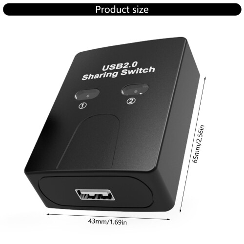 USB2.0 Manual Switching Hubs Printer Sharing Device 2 in 1 Out USB Selectors KVM Hubs Adapter 2