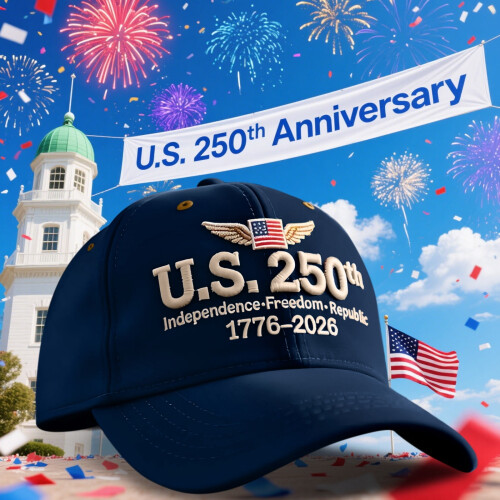 USA 250th Anniversary Washed Baseball Cap Adjustable 2