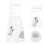 White Polypropylene Hamster Waterer Standing Type Small Pet Water Bottle 1 Set Convenient Hamster Supply 8