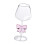 Vinglas i klart glas med rosettdesign 8