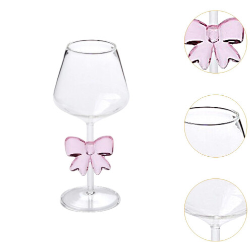 Vinglas i klart glas med rosettdesign 2