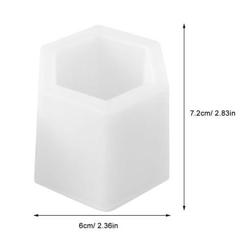 1Pack DIY Pen Organizer Mold Hexagonal White Epoxy Resin Craft Tool Back to School 1