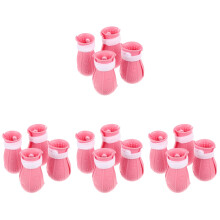 16Pièces Bottines En Caoutchouc Rose Pour Chats Protection