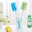 Brosse à biberon avec long manche réglable et éponge verte 4
