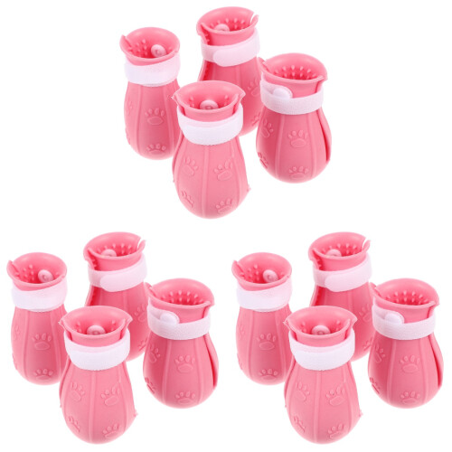12Pièces Couvre- En Caoutchouc Pour Chats Bottines Ajustables