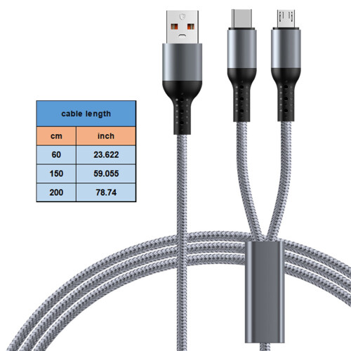 Rychlonabíjecí kabel USB A na typ C 60/150/200 cm 2