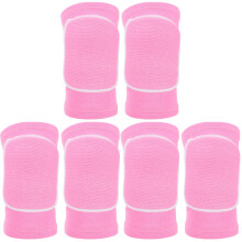 3Paires Couvre-Genoux Roses En Éponge Élastique Pour Danse Fitness